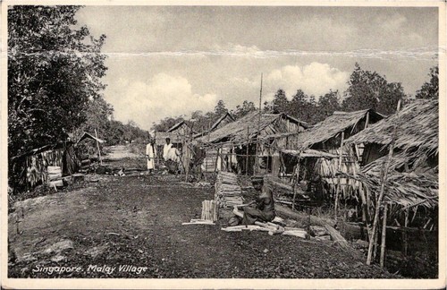 Singapore 1910 malay village - malay,